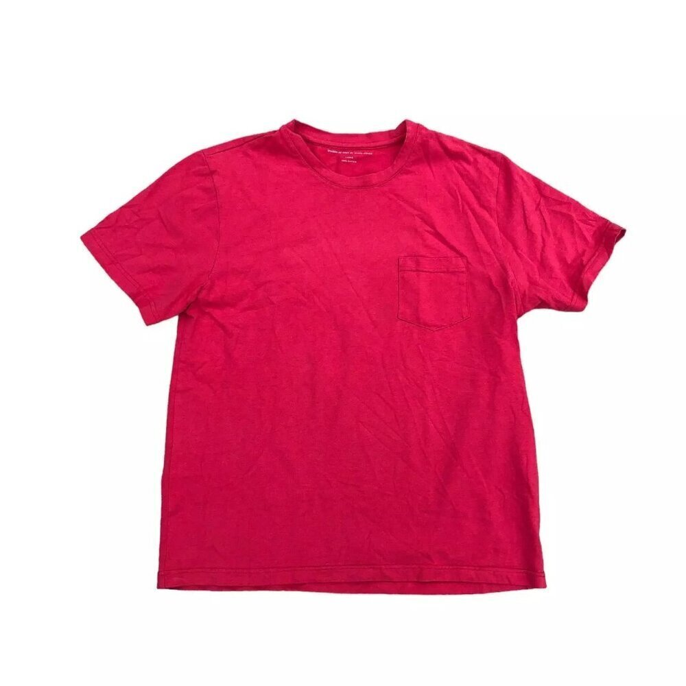 SHADES OF GREY BY MICAH COHEN Pocket T Shirt Mens LARGE Cotton Red Crew Designer